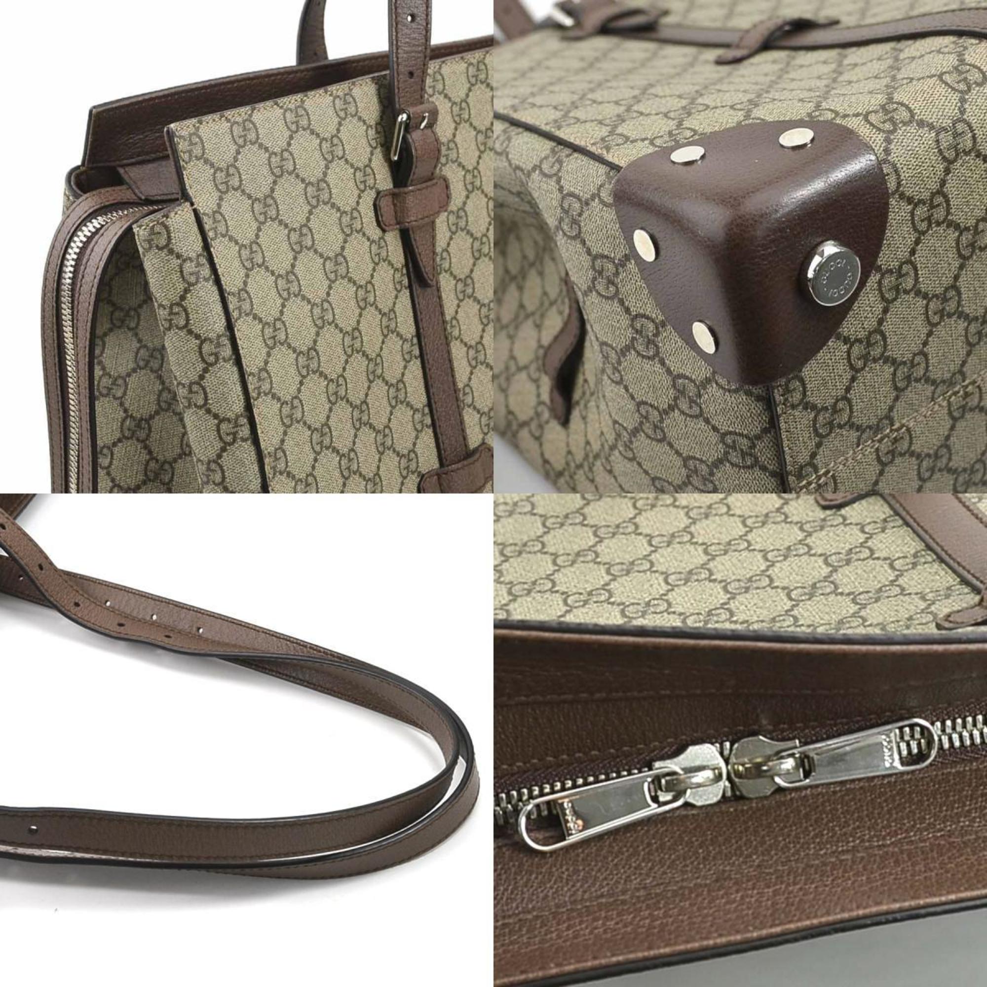 GUCCI Shoulder Bag GG Supreme Canvas Brown Unisex 626355