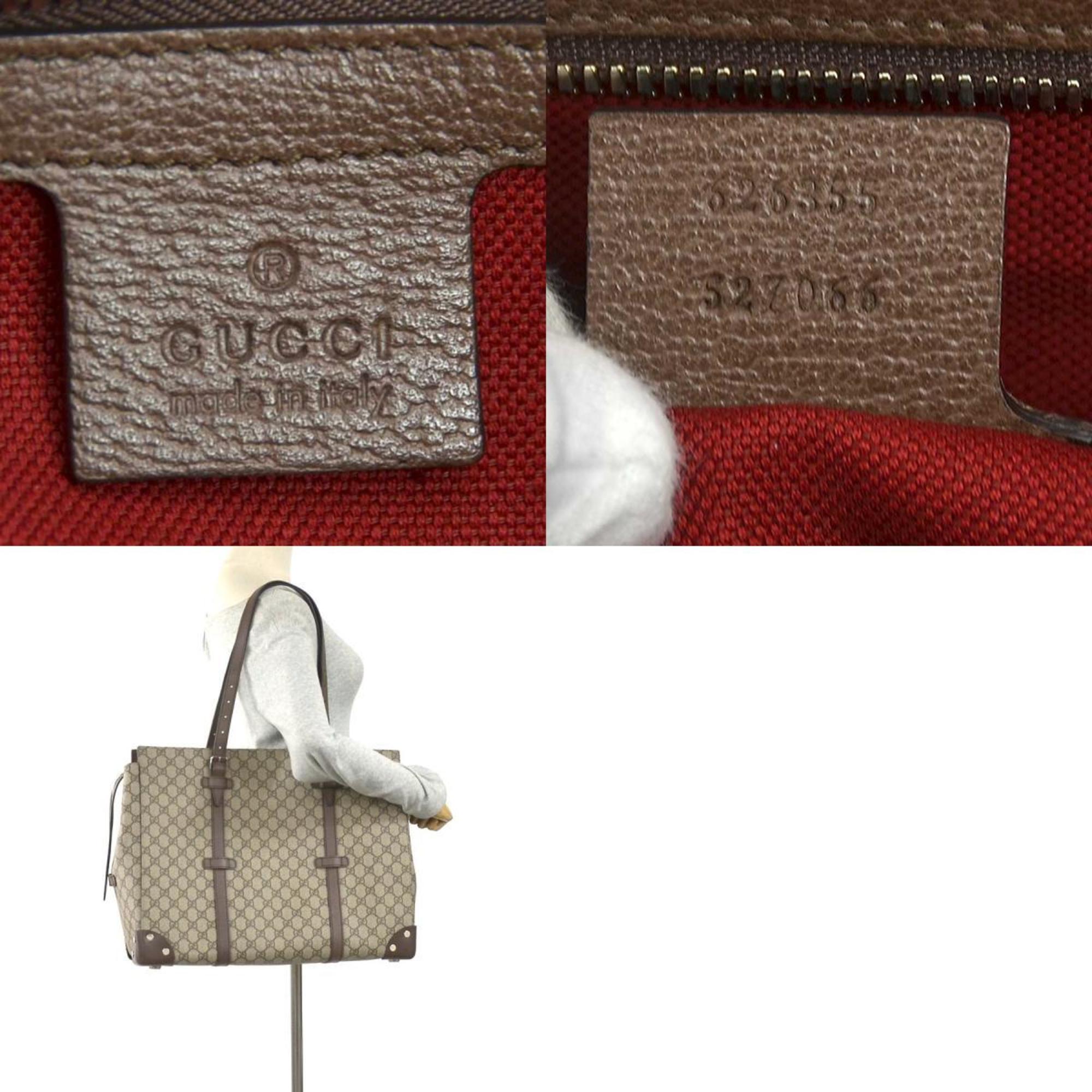 GUCCI Shoulder Bag GG Supreme Canvas Brown Unisex 626355