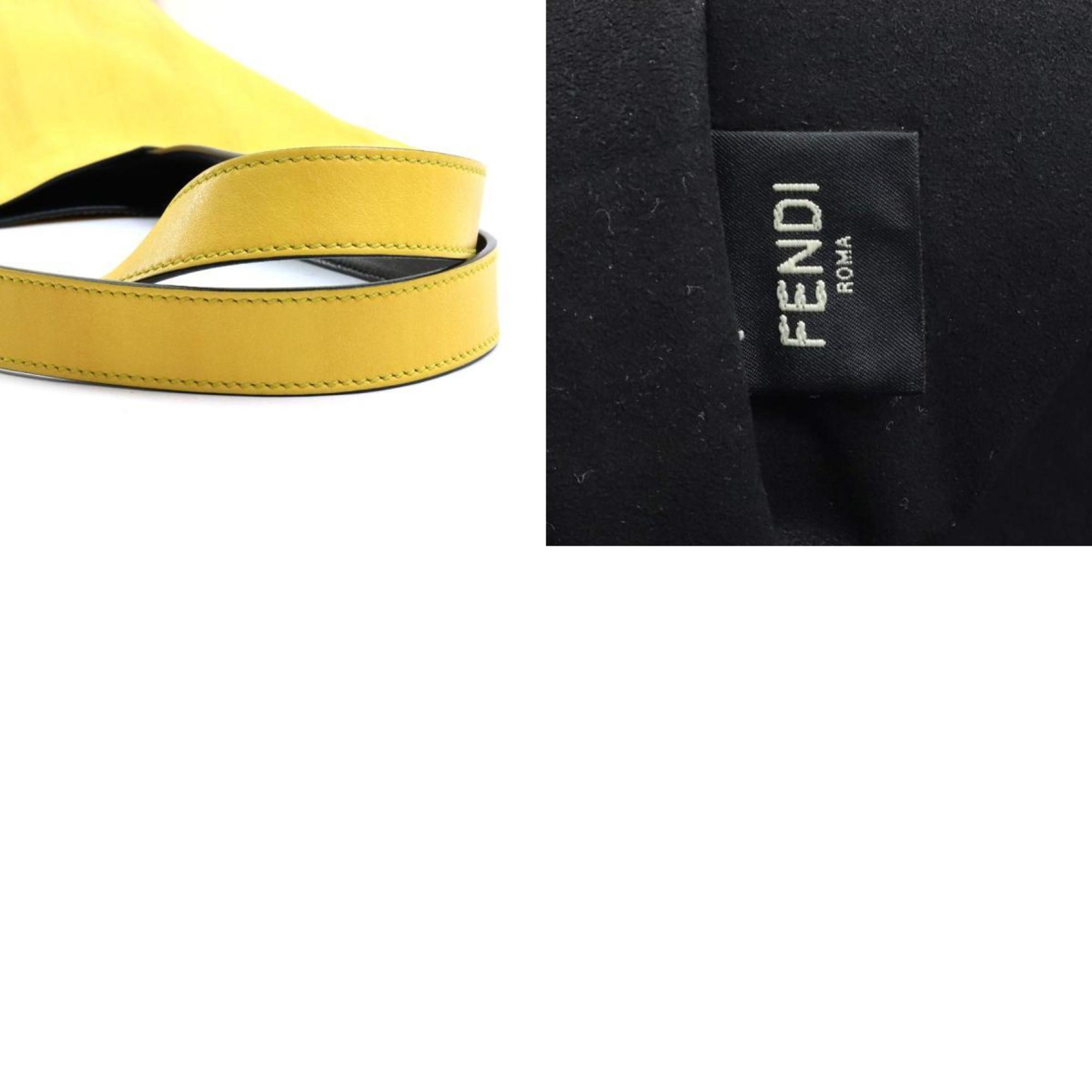 FENDI Shoulder bag tote leather yellow x black men's 7VA538-ADP6
