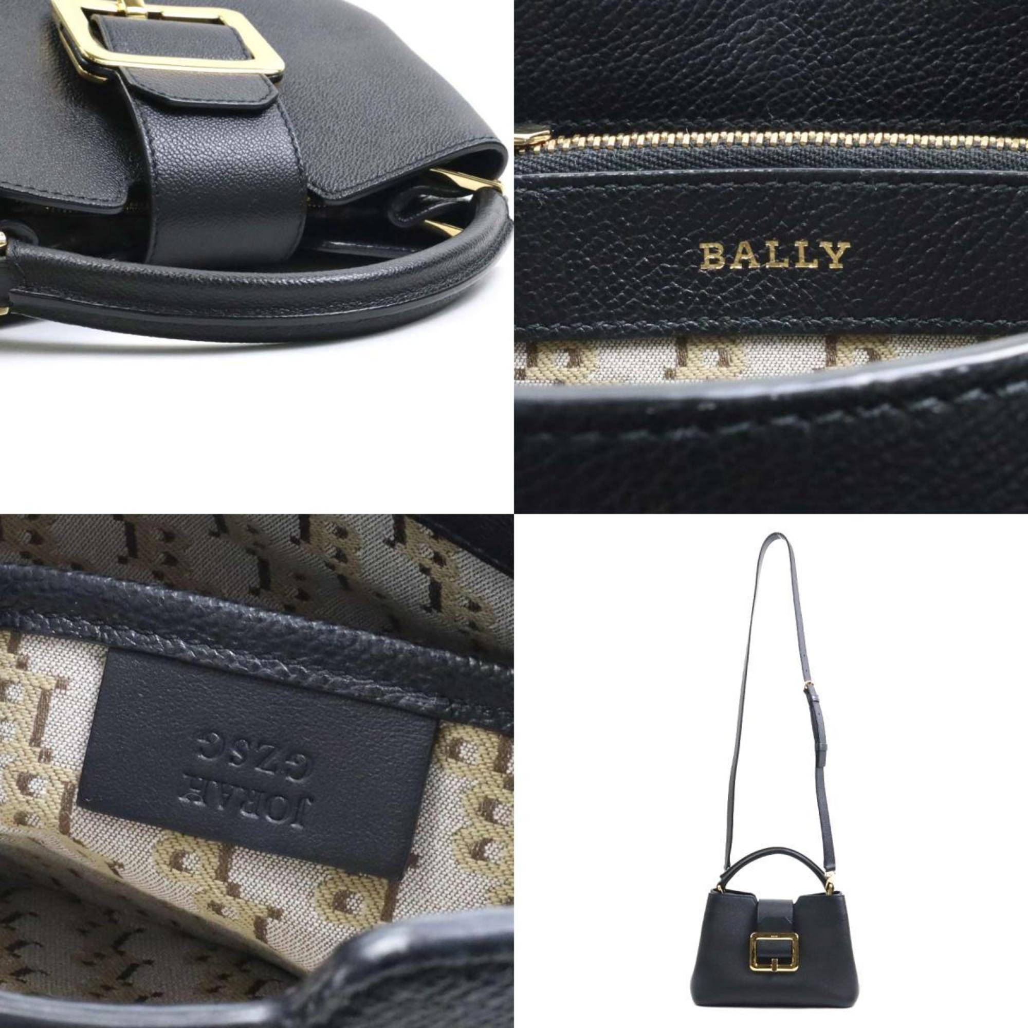 BALLY Handbag Crossbody Shoulder Bag JORAH Leather Black Ladies