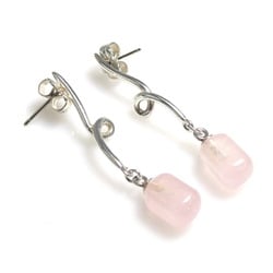 Tiffany TIFFANY&Co. Earrings Silver 925/Rose Quartz x Pink Women's