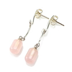 Tiffany TIFFANY&Co. Earrings Silver 925/Rose Quartz x Pink Women's