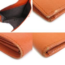 PRADA bifold wallet leather orange unisex