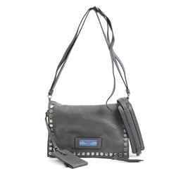 PRADA Shoulder Bag Crossbody Leather Gray Ladies 1BD082