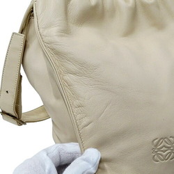 LOEWE bag ladies brand shoulder leather ivory white