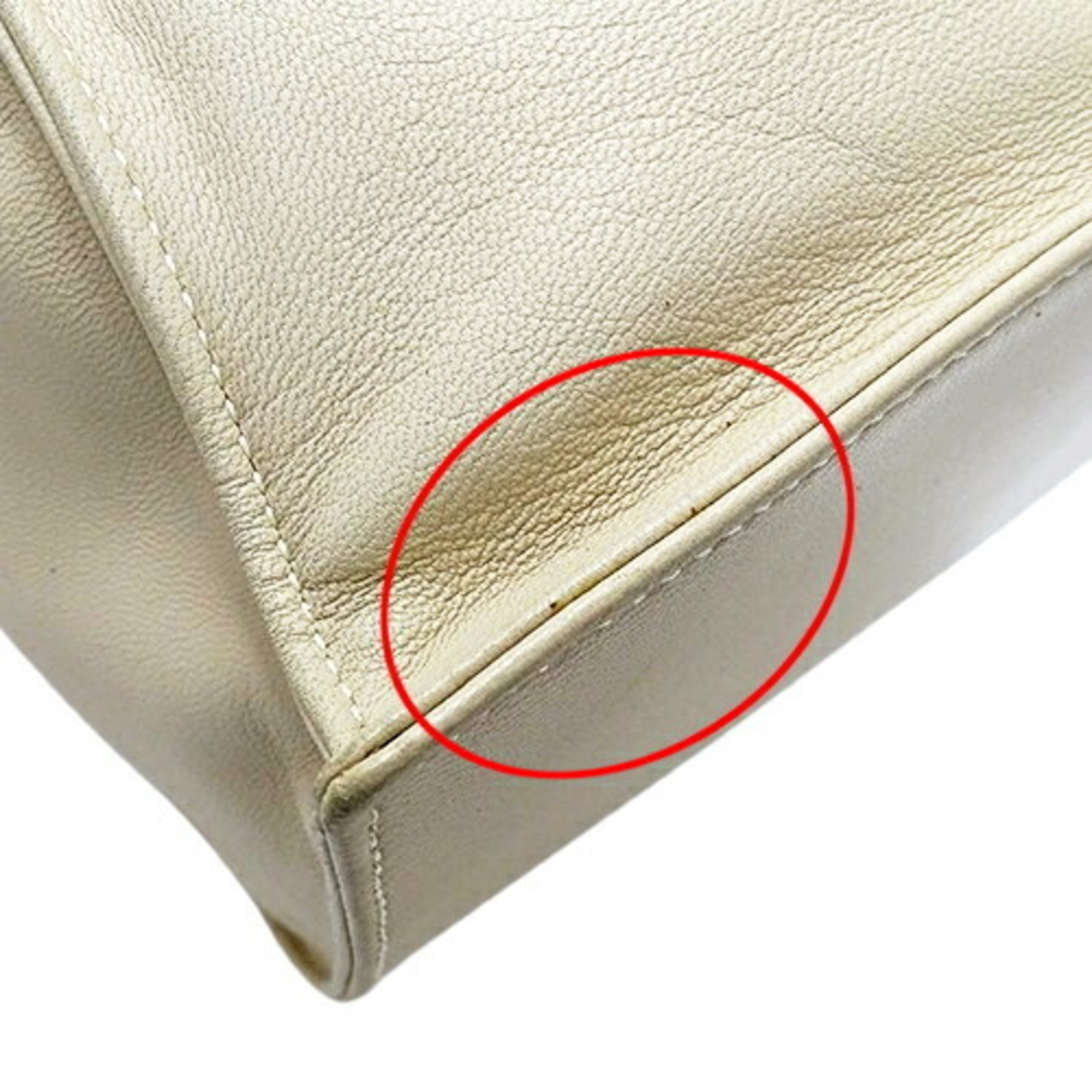 LOEWE bag ladies brand shoulder leather ivory white