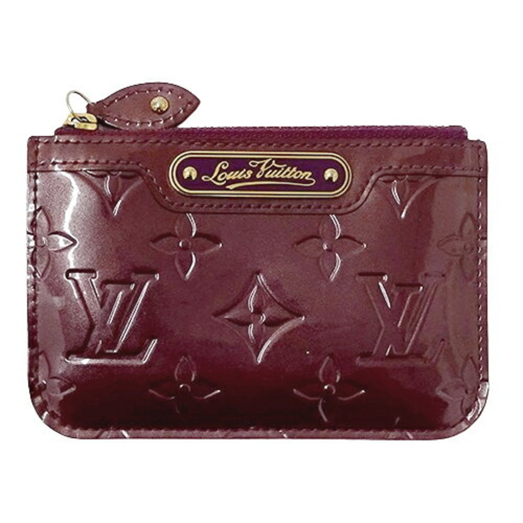 LOUIS VUITTON Wallet Monogram Vernis Ladies Brand Coin Case Purse Pochette Cle Violette M93560 Purple