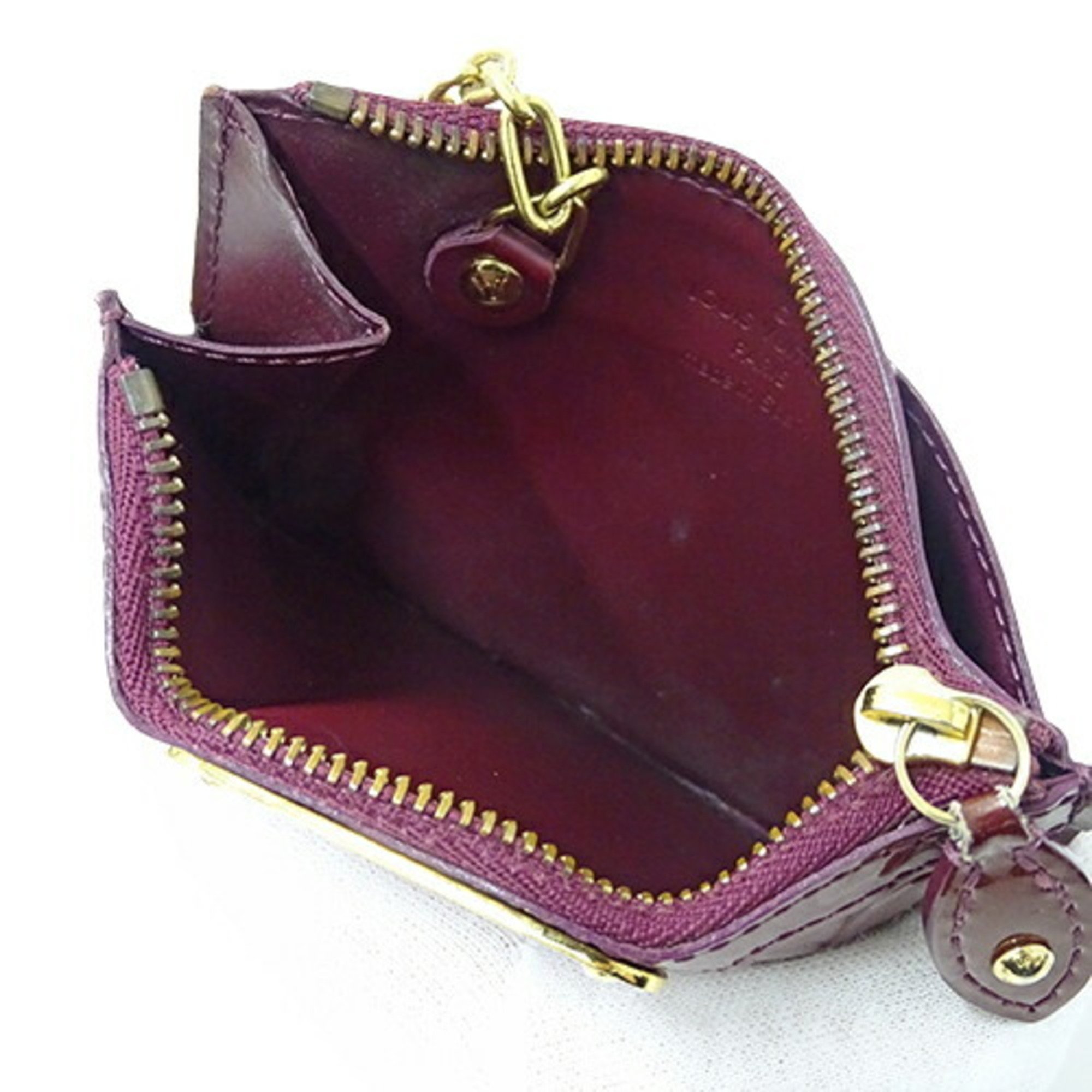 LOUIS VUITTON Wallet Monogram Vernis Ladies Brand Coin Case Purse Pochette Cle Violette M93560 Purple