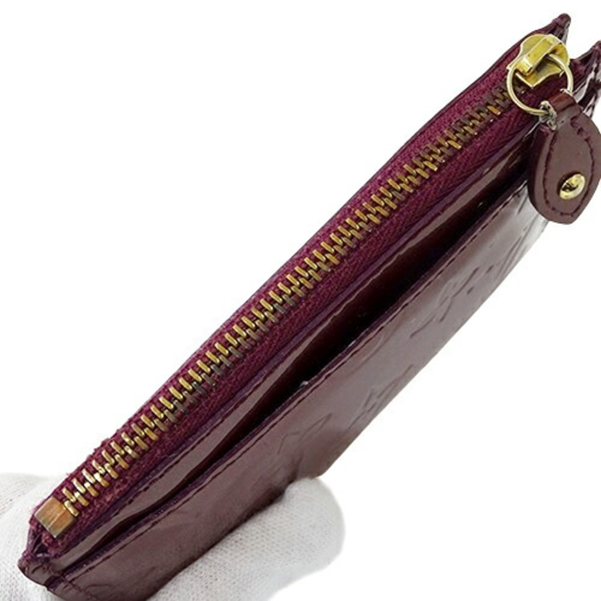 LOUIS VUITTON Wallet Monogram Vernis Ladies Brand Coin Case Purse Pochette Cle Violette M93560 Purple