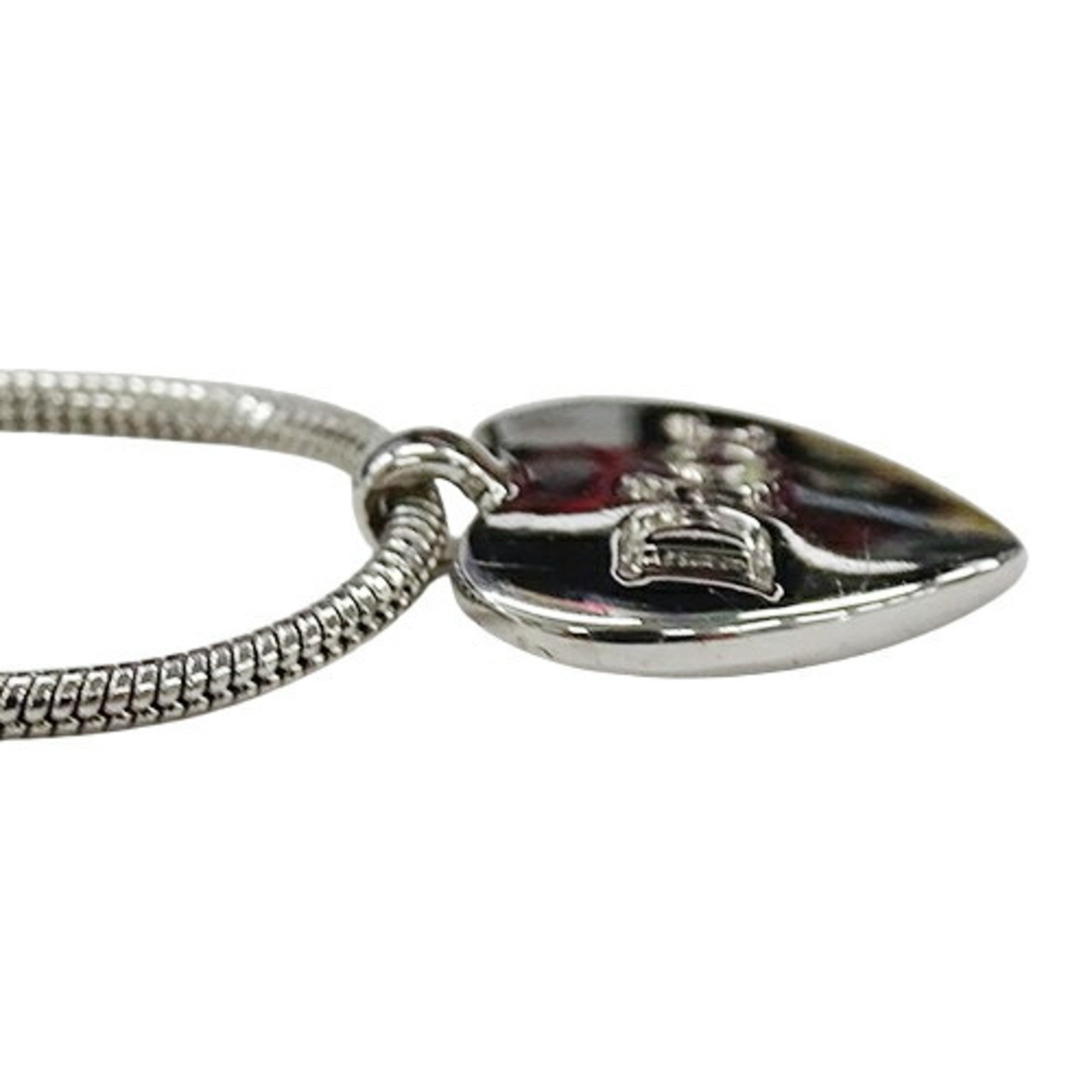 Christian Dior Necklace Women's Brand Heart Silver
