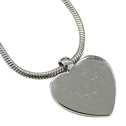 Christian Dior Necklace Women's Brand Heart Silver