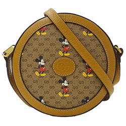 GUCCI Bag Women's Brand Disney Collaboration Mini GG Supreme Shoulder Brown 603938 Mickey Small Compact Cute Crossbody Going Out
