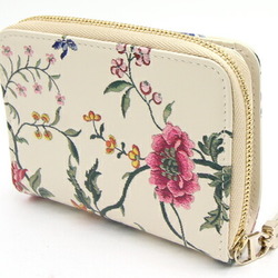 Christian Dior Dior Bifold Wallet S5032OBQJ_M933 Ivory Multicolor Leather Compact Women's Christian