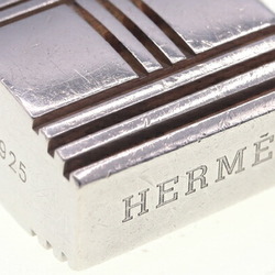 Hermes Necklace Cadena Motif SV Sterling Silver 925 Pendant Choker Kadena Padlock HERMES