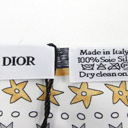 Christian Dior Dior Scarf Muffler Mitza 76MTA106I640 White Multicolor 100% Silk Star Tarot Ribbon Bag Charm Women's