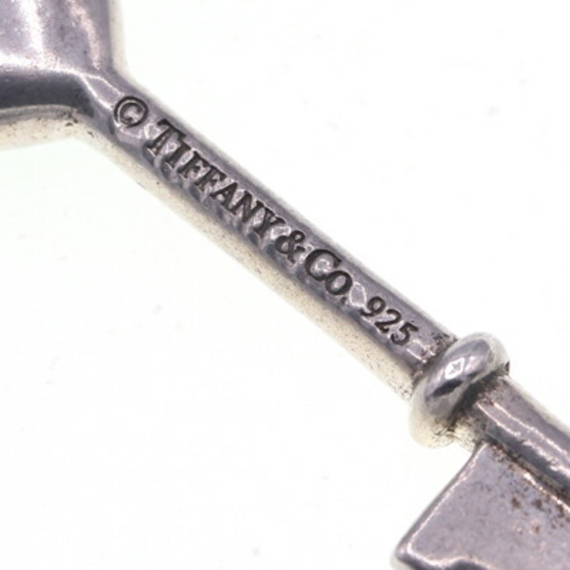 Tiffany Pendant Top Heart Key SV Sterling Silver 925 Enamel Women's Necklace Charm Blue TIFFANY&Co.