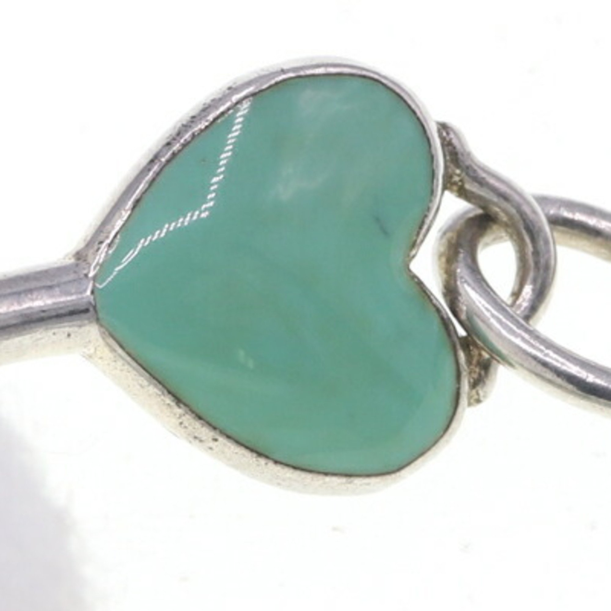 Tiffany Pendant Top Heart Key SV Sterling Silver 925 Enamel Women's Necklace Charm Blue TIFFANY&Co.