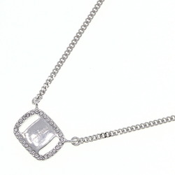 Salvatore Ferragamo Ferragamo Necklace Vara 760227 Silver Metal Stone Crystal Ladies Salvatore