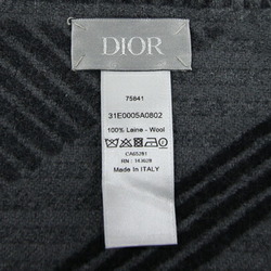Christian Dior Dior Muffler Diamond 31E0005A0802 Gray Black 100% Wool Stole CD Men's DIOR