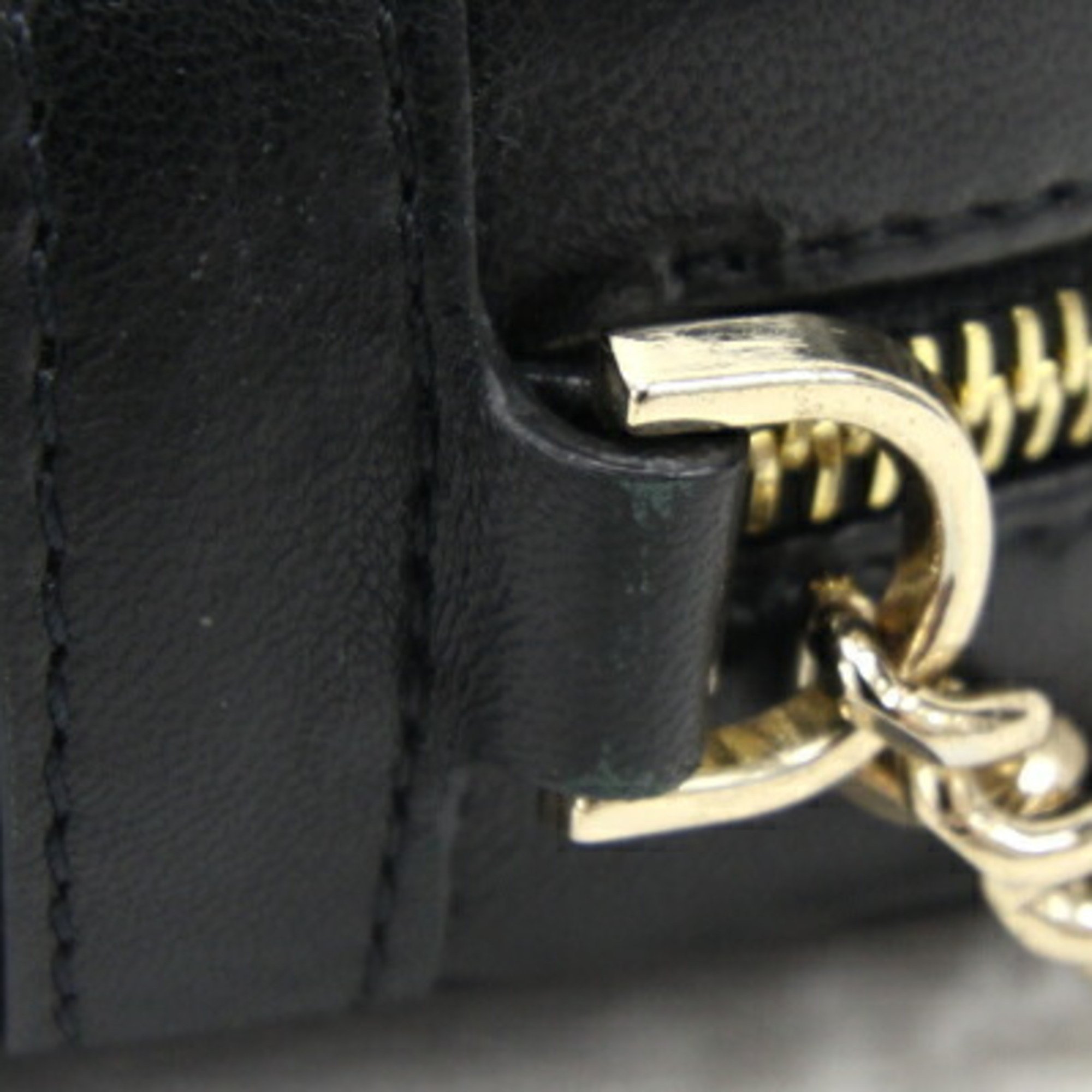 Versace Shoulder Bag DBFH040S Black Leather Chain Medusa Women's VERSACE