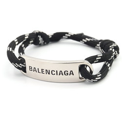 Balenciaga Bracelet Plate 656418 Black White Polyester Cotton Metal Men's Women's BALENCIAGA