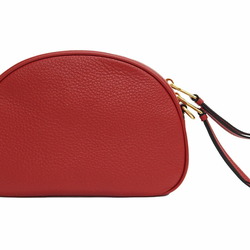 Prada Leather Shoulder Bag 1BH130 Clutch Red Ladies Pochette PRADA