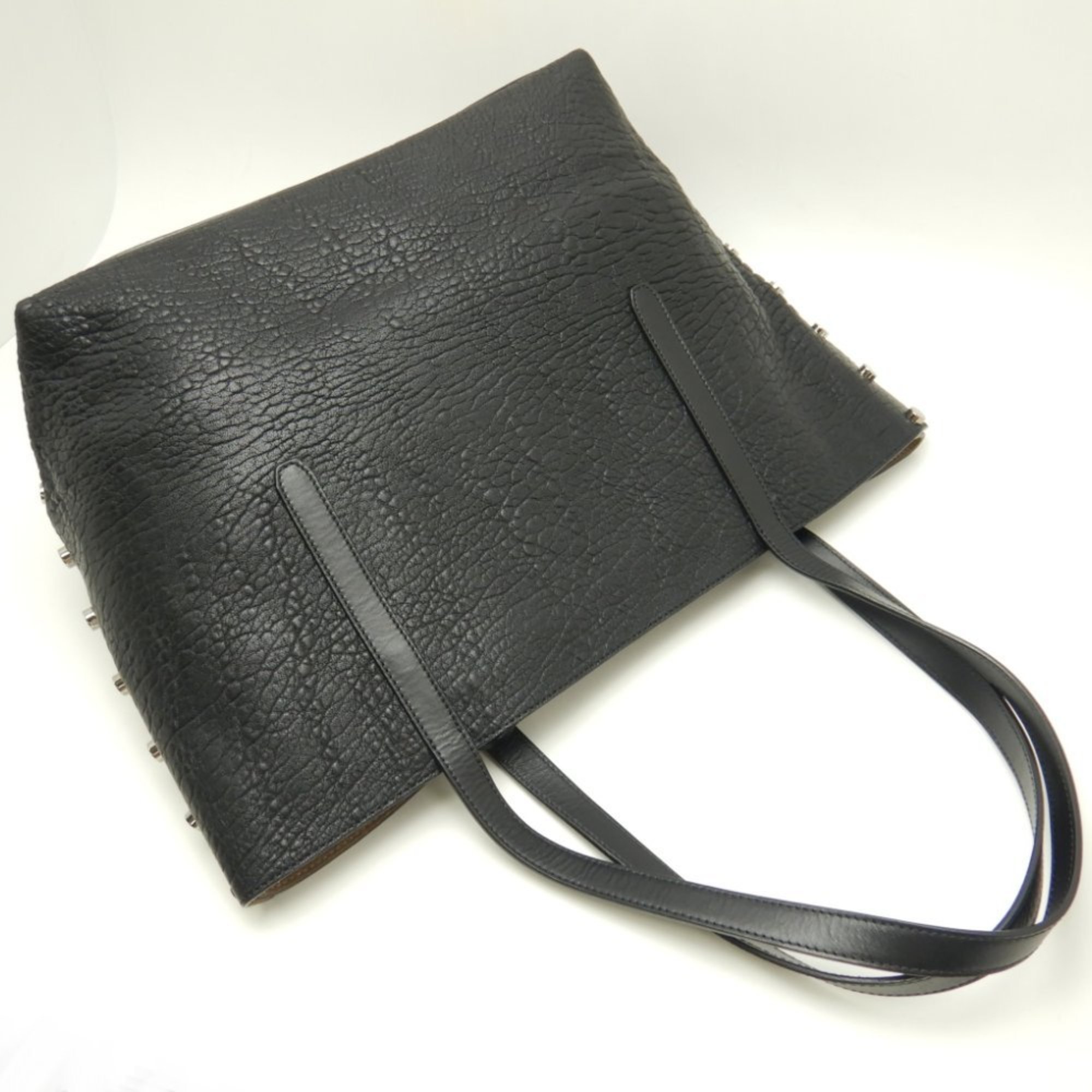 Jimmy Choo Twist East West Tote Bag Leather Studs Black 059027