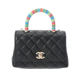 CHANEL Matelasse Coco Handle XXS Rainbow Black - Women's Lambskin Handbag
