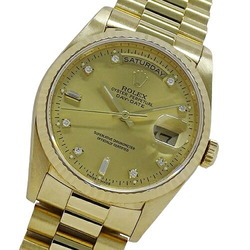 Rolex Day-Date 18238A L watch men's brand 2P bucket 8P diamond automatic winding AT 750YG 18K solid gold polished