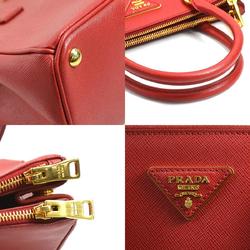 PRADA Handbag Shoulder Bag Galleria Leather Red Ladies 1BA863