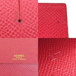 Hermes Notebook Cover Leather Black/Red Unisex