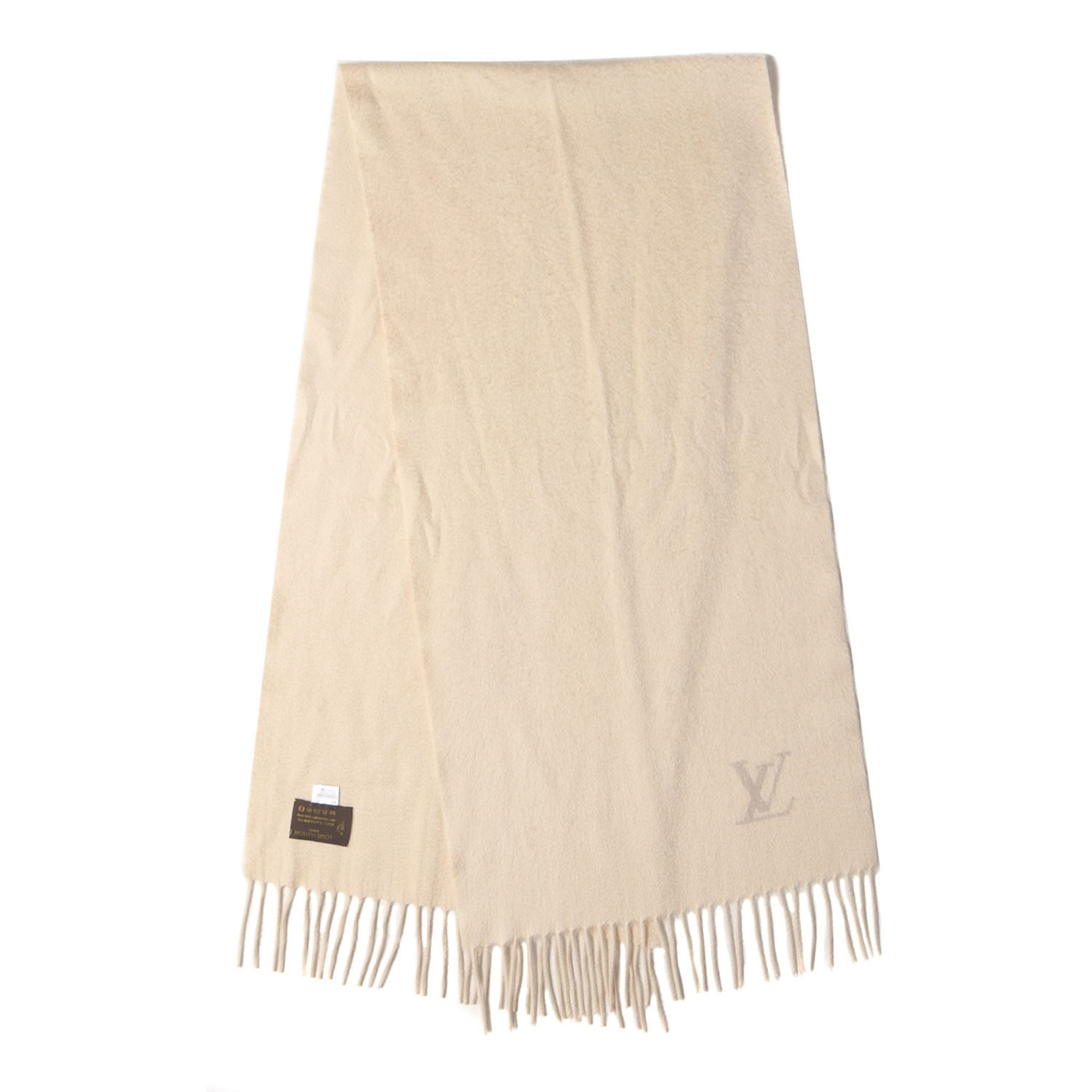 LOUIS VUITTON ECHARPE GERUM MUFFLER M71287 100% Cashmere Stole Beige Luxury Men's