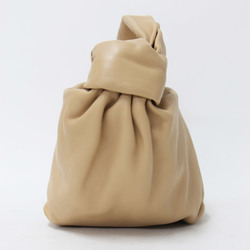 BOTTEGA VENETA Bag Handbag Beige Almond Double Knot Calfskin Leather Women's