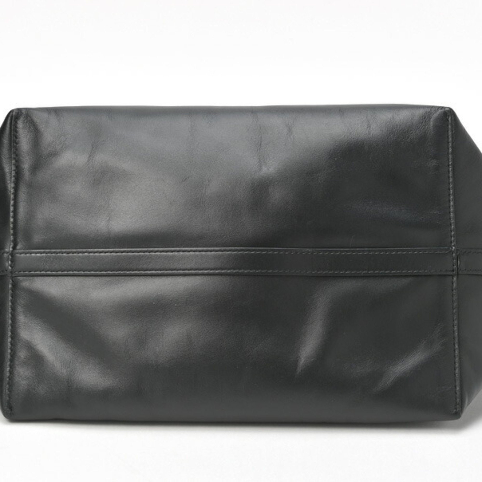 Celine Triomphe Cabas Maillon Tote Bag Leather Black S-154961