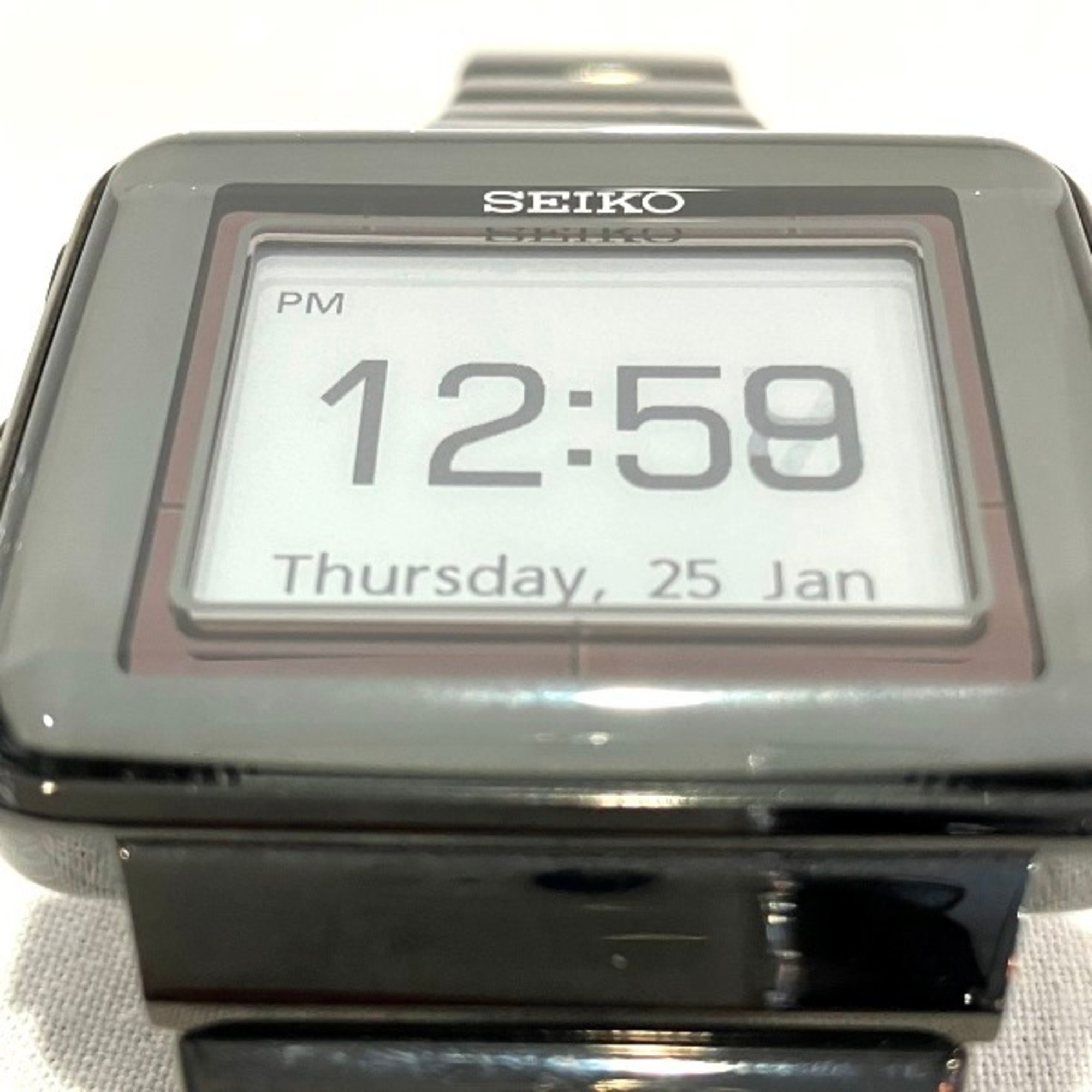 Seiko Spirit S771-0AA0 Radio Solar Lupine the Third Collaboration Black Digital Dial Watch Men's