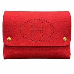 Hermes 400033M Felt Playing Card Case Evelyn Brand Accessories Pouch Men Women