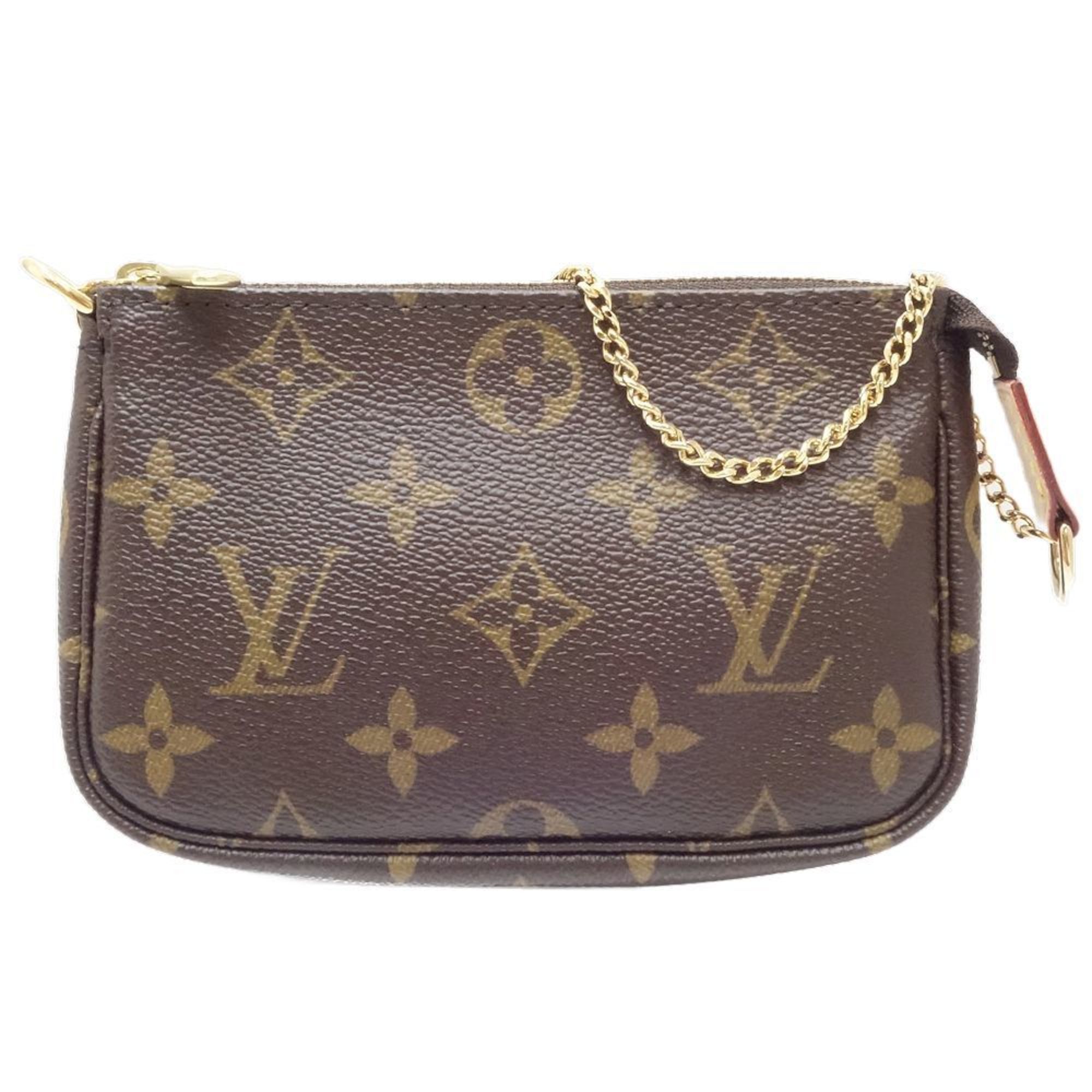 LOUIS VUITTON Monogram Mini Pouch Posh Accessoire M58009 Brown 083938