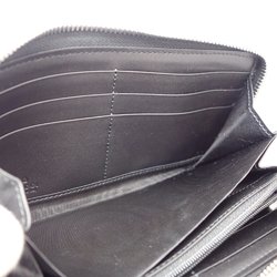 GUCCI Round Zipper Guccisima 307987 Long Wallet Leather Black 083444