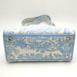 Christian Dior Lady D Light Medium Bag M0565ORGO Handbag Toile de Jouillet Embroidery Canvas Blue 250421