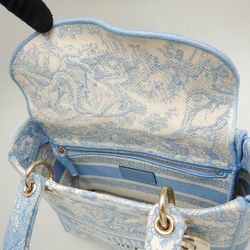 Christian Dior Lady D Light Medium Bag M0565ORGO Handbag Toile de Jouillet Embroidery Canvas Blue 250421