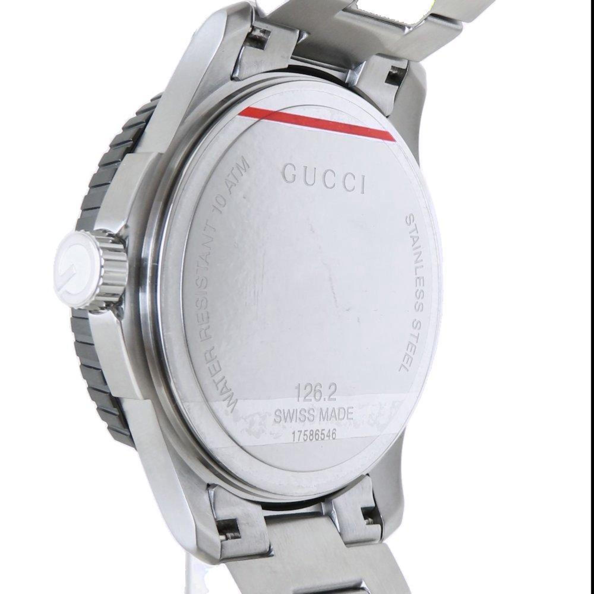 GUCCI Diver Date YA126279 126.2 Stainless Steel Men's 38890