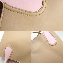 Christian Dior Addict M0832 Tote Bag Leather Beige Pink 350540