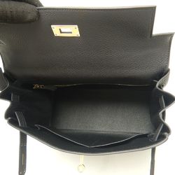 Hermes Kelly HERMES 28 Handbag Togo Black x Gold Hardware 151622