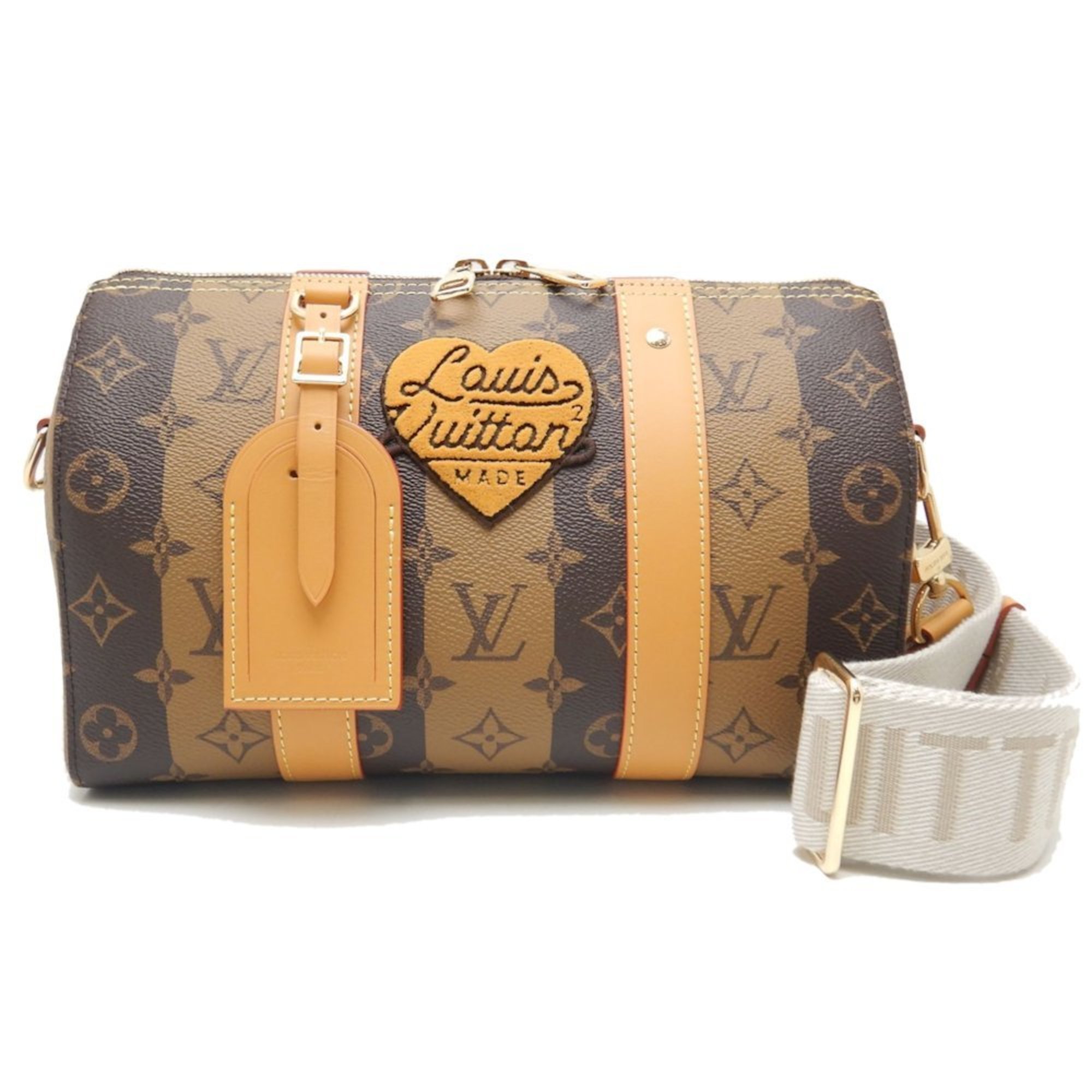 LOUIS VUITTON Monogram Stripe City Keepall M45963 Shoulder Bag NIGO  Collaboration Brown 251133 | eLADY Globazone