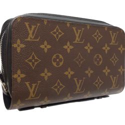 LOUIS VUITTON Monogram Macassar Zippy XL M61506 Long Wallet Brown 180129