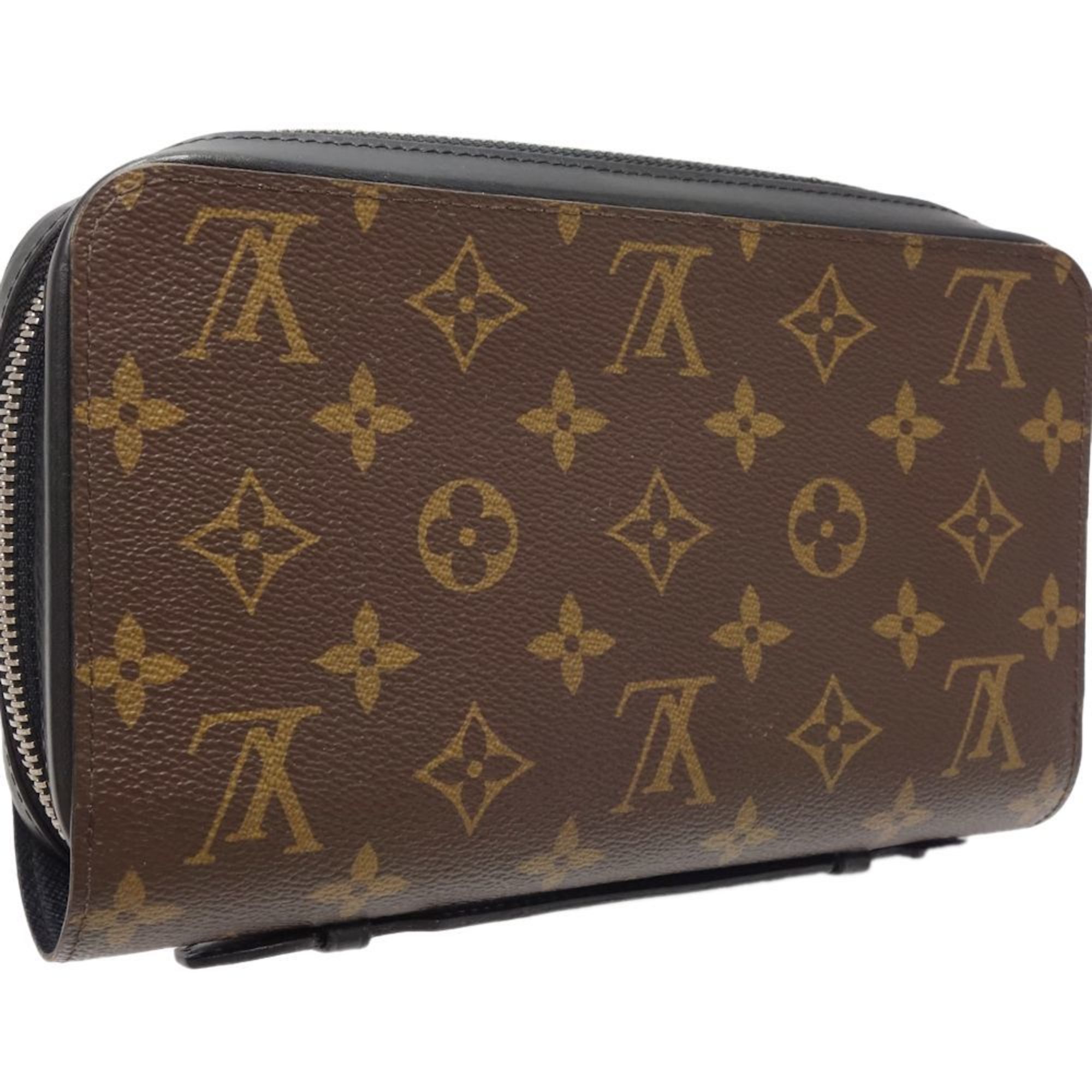 LOUIS VUITTON Monogram Macassar Zippy XL M61506 Long Wallet Brown 180129