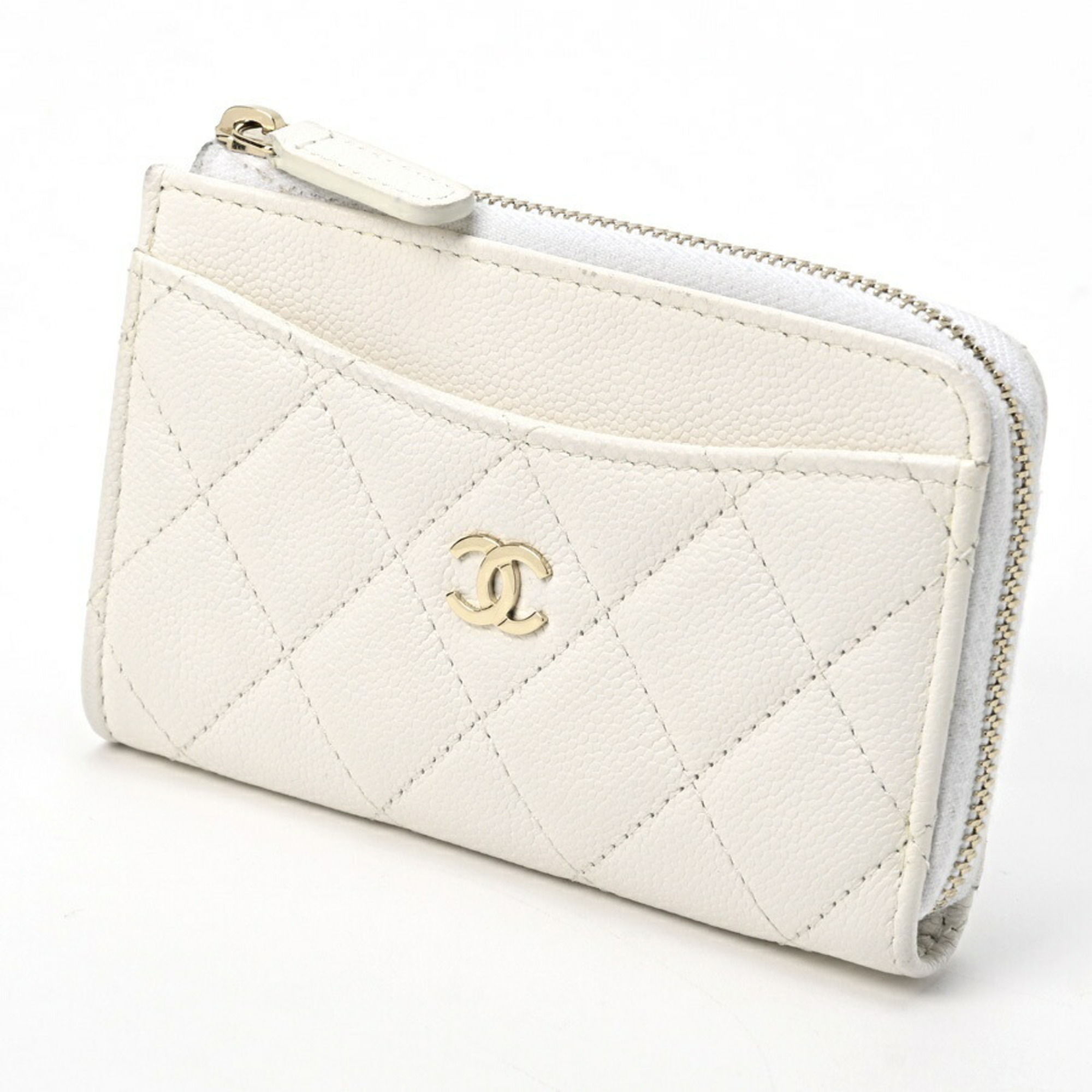 Chanel Timeless Classic L-shaped coin card case AP3179 caviar skin S-154942
