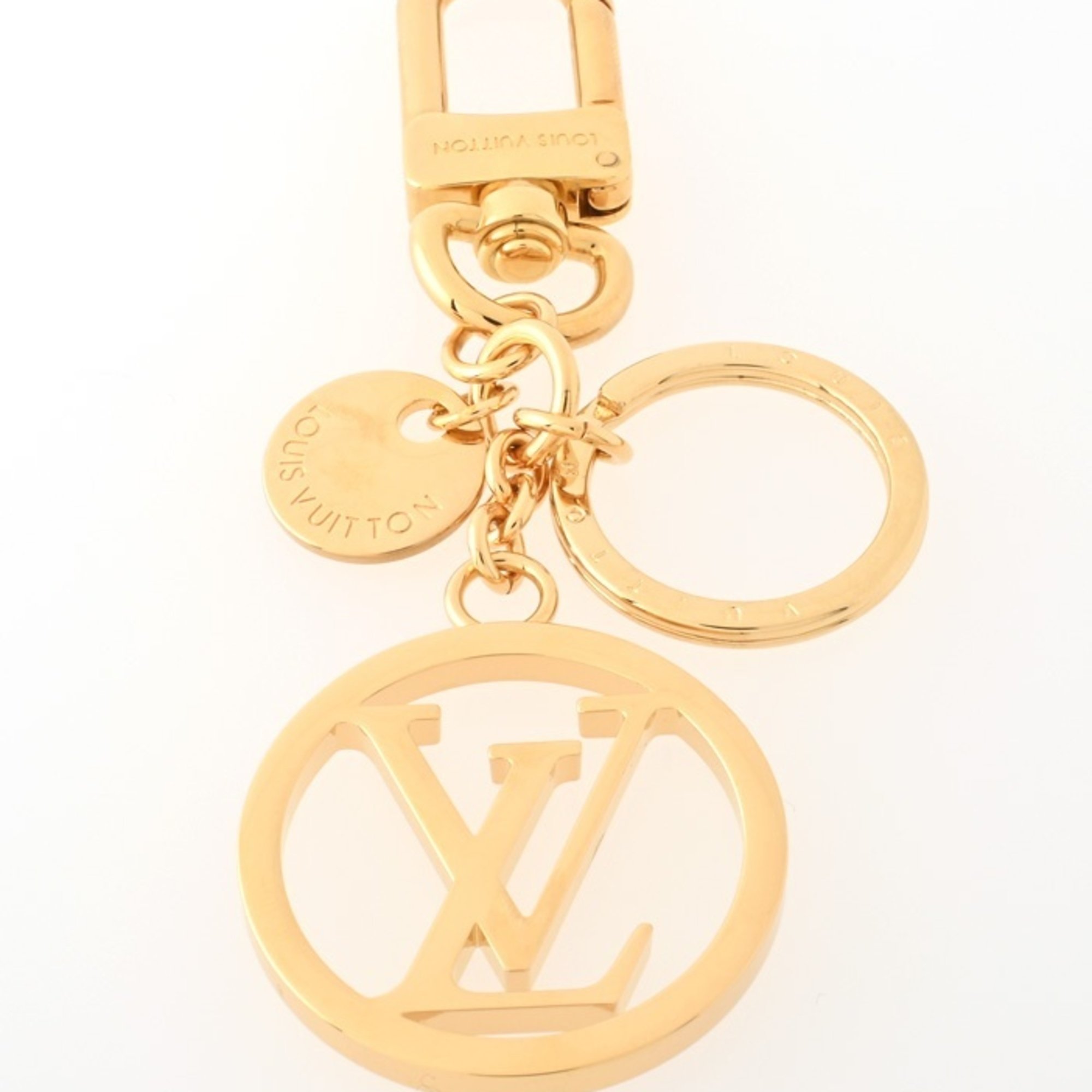 Louis Vuitton Bag Charm LV Circle M68000 Gold S-154894