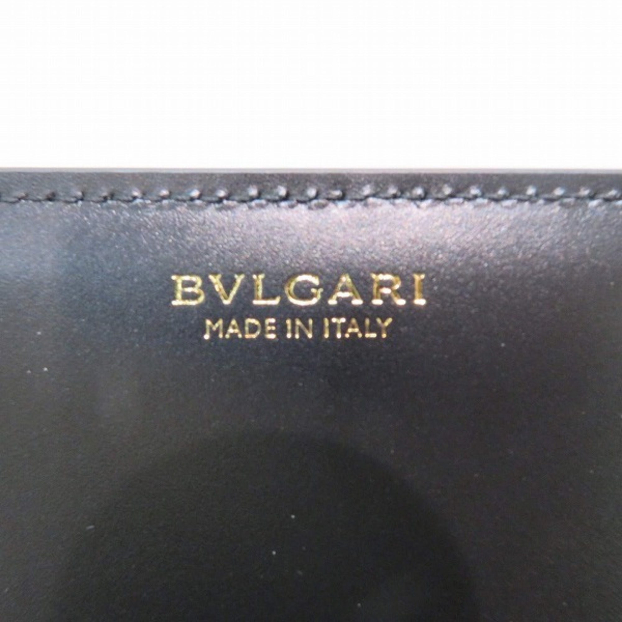 BVLGARI Calungskin Long Wallet Men's Women's