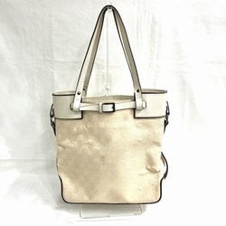 GUCCI GG canvas 107757 ivory x white bag tote ladies